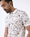 White Printed Polo - Neru