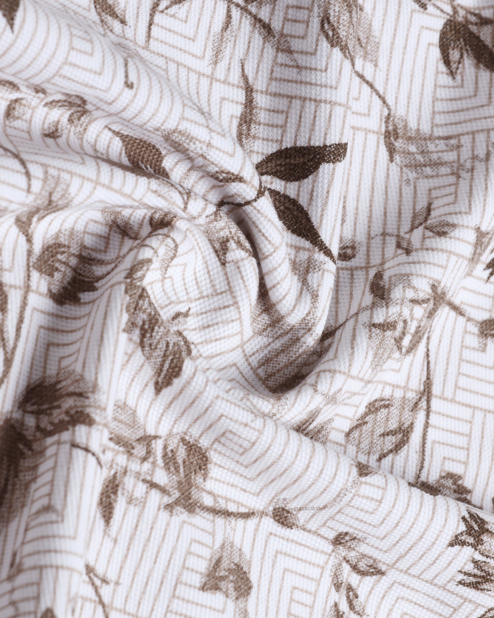 White Printed Polo - Neru