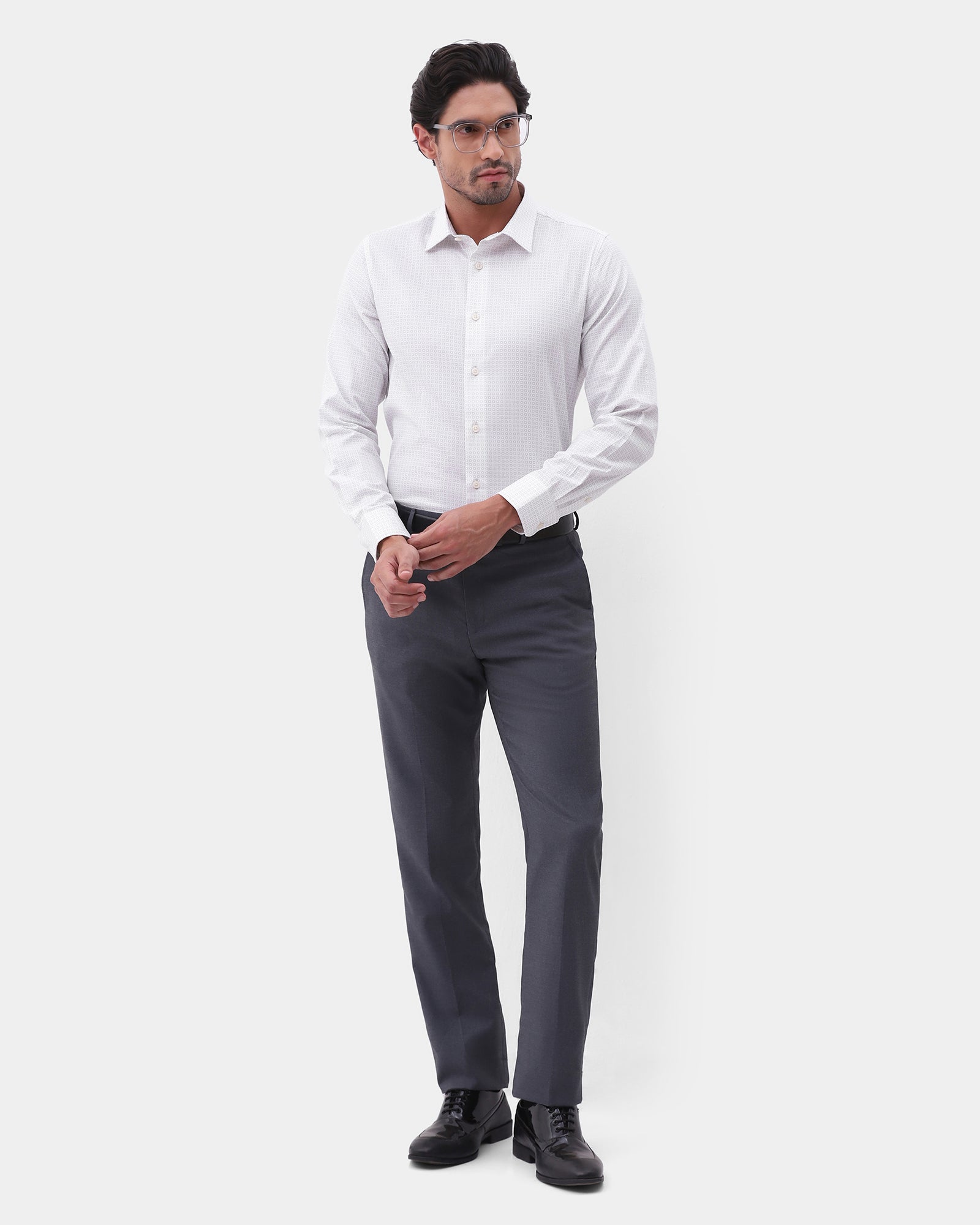 White Printed Shirt - Belgium