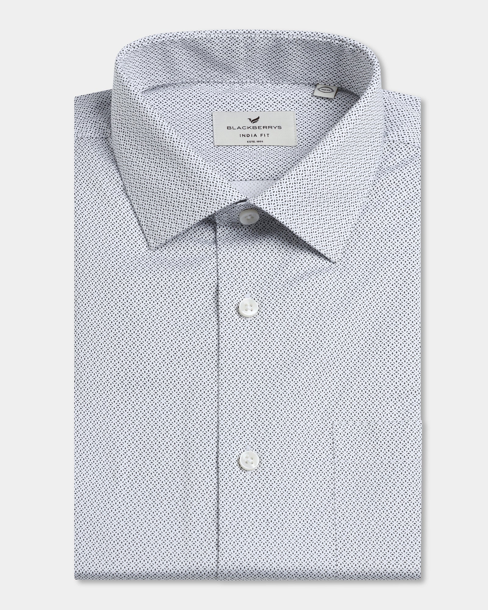 White Printed Shirt - Bylde