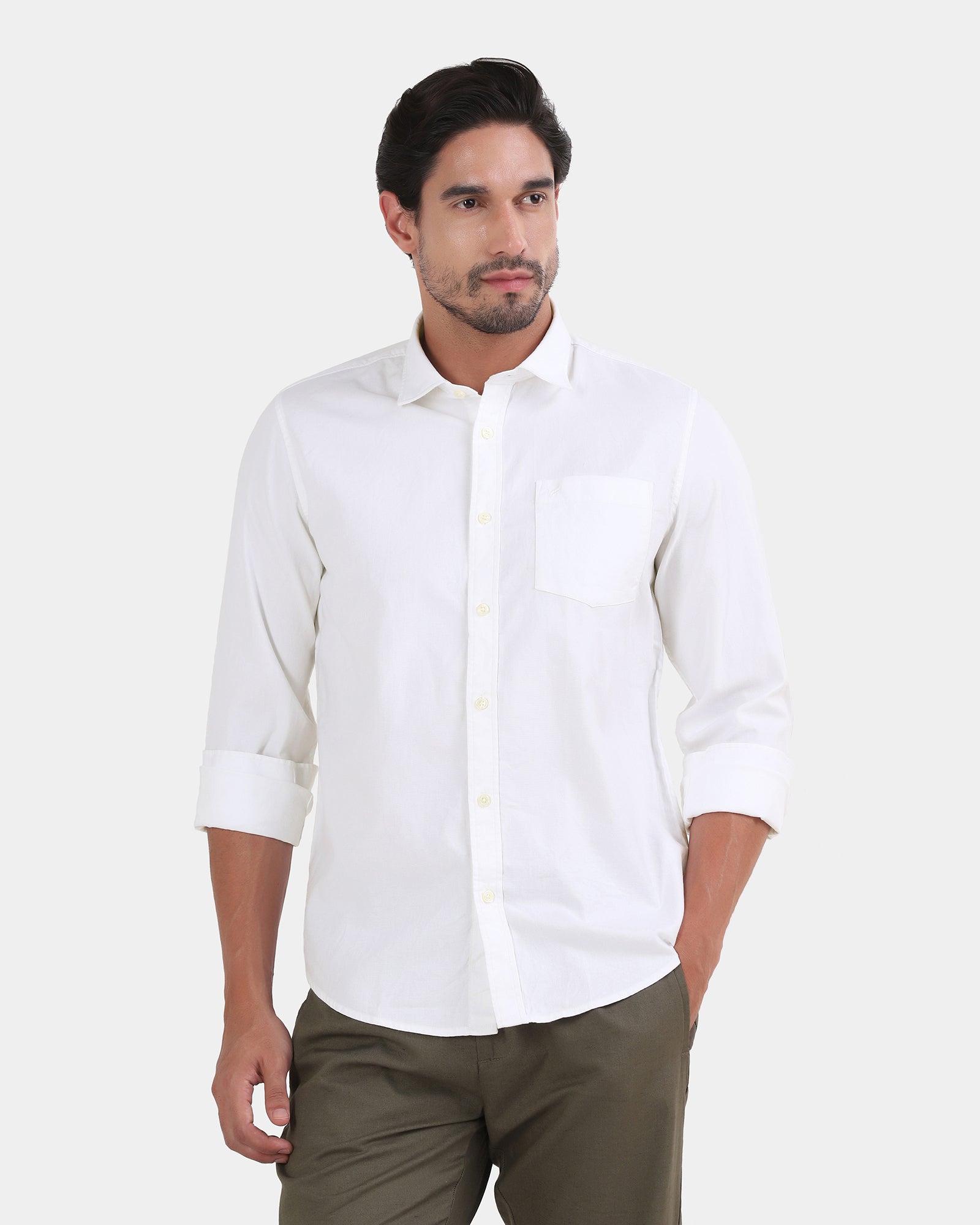 White Printed Shirt - Gebbew