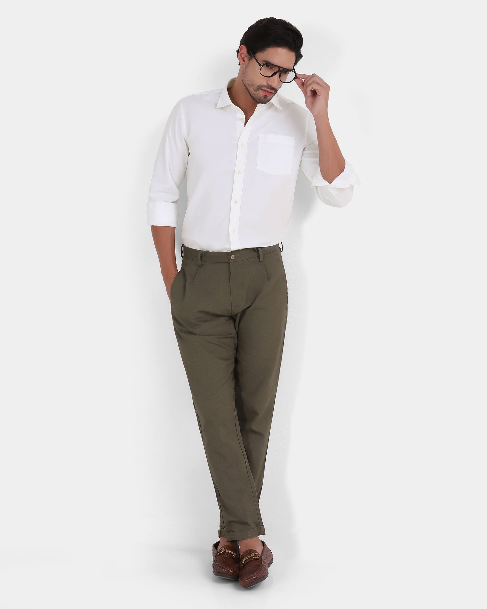 White Printed Shirt - Gebbew