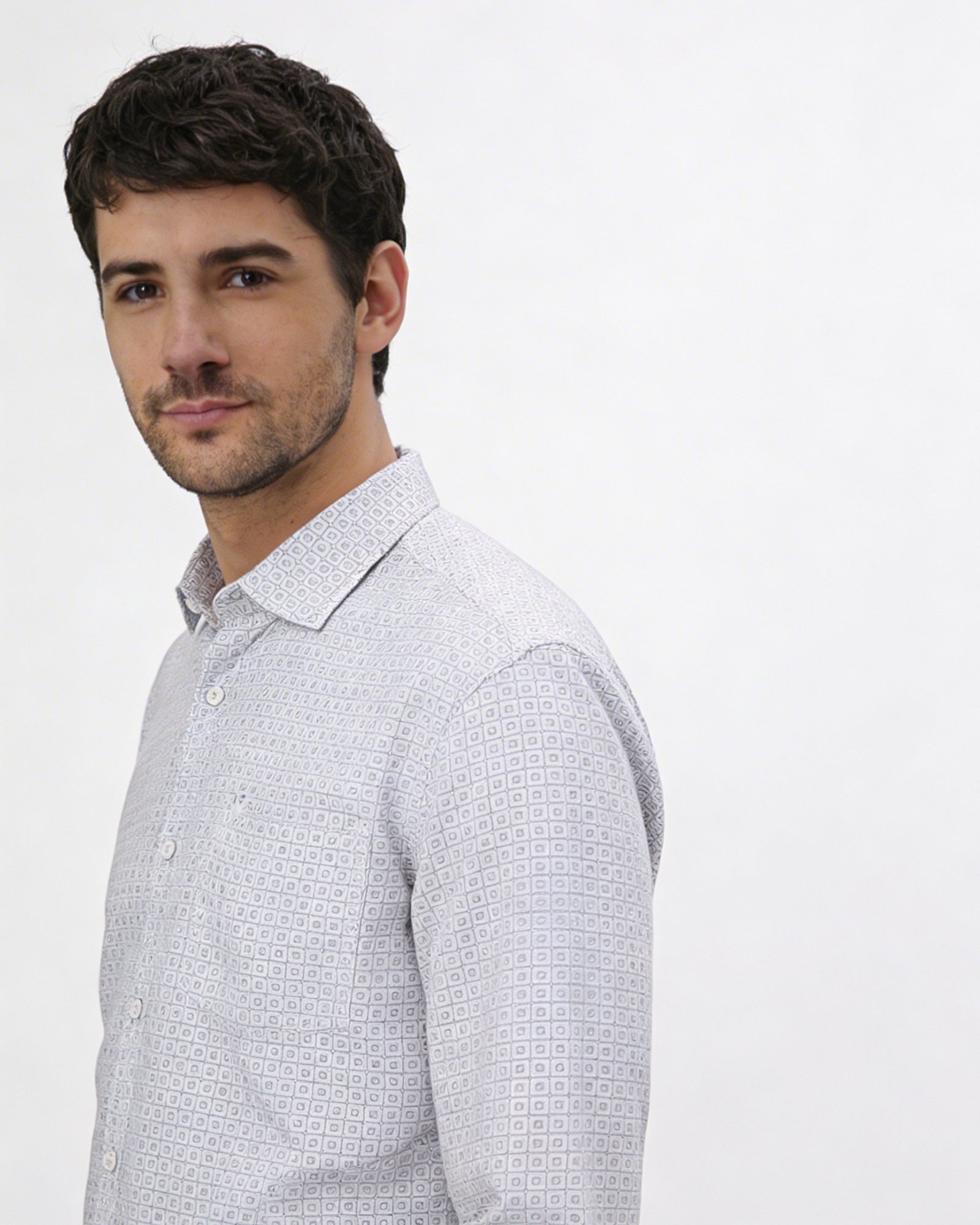 White Printed Shirt - Hayden
