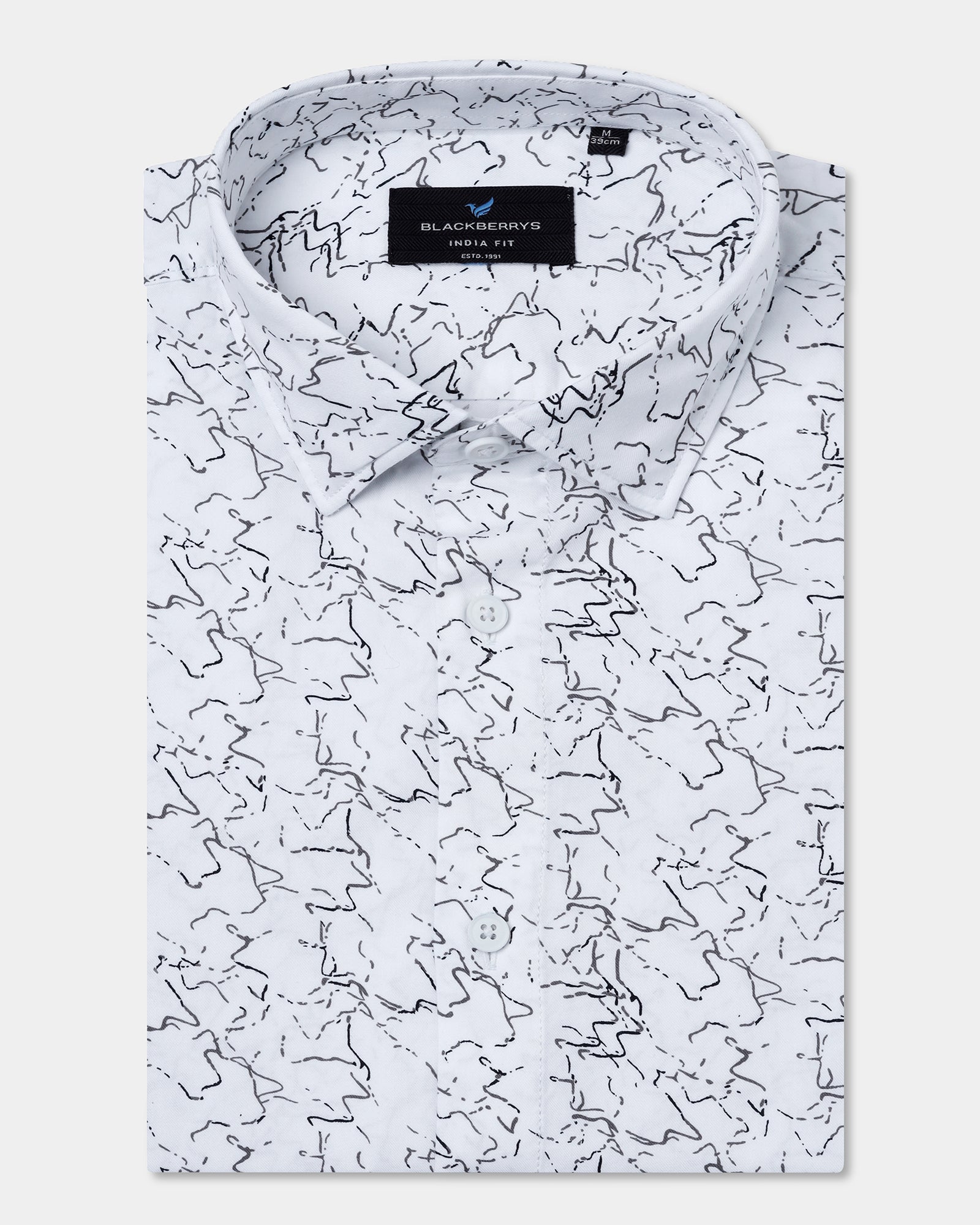 White Printed Shirt - Hoden