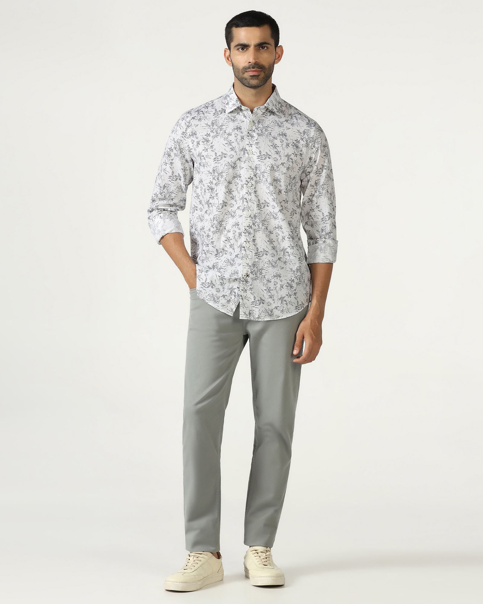 White Printed Shirt - Holten