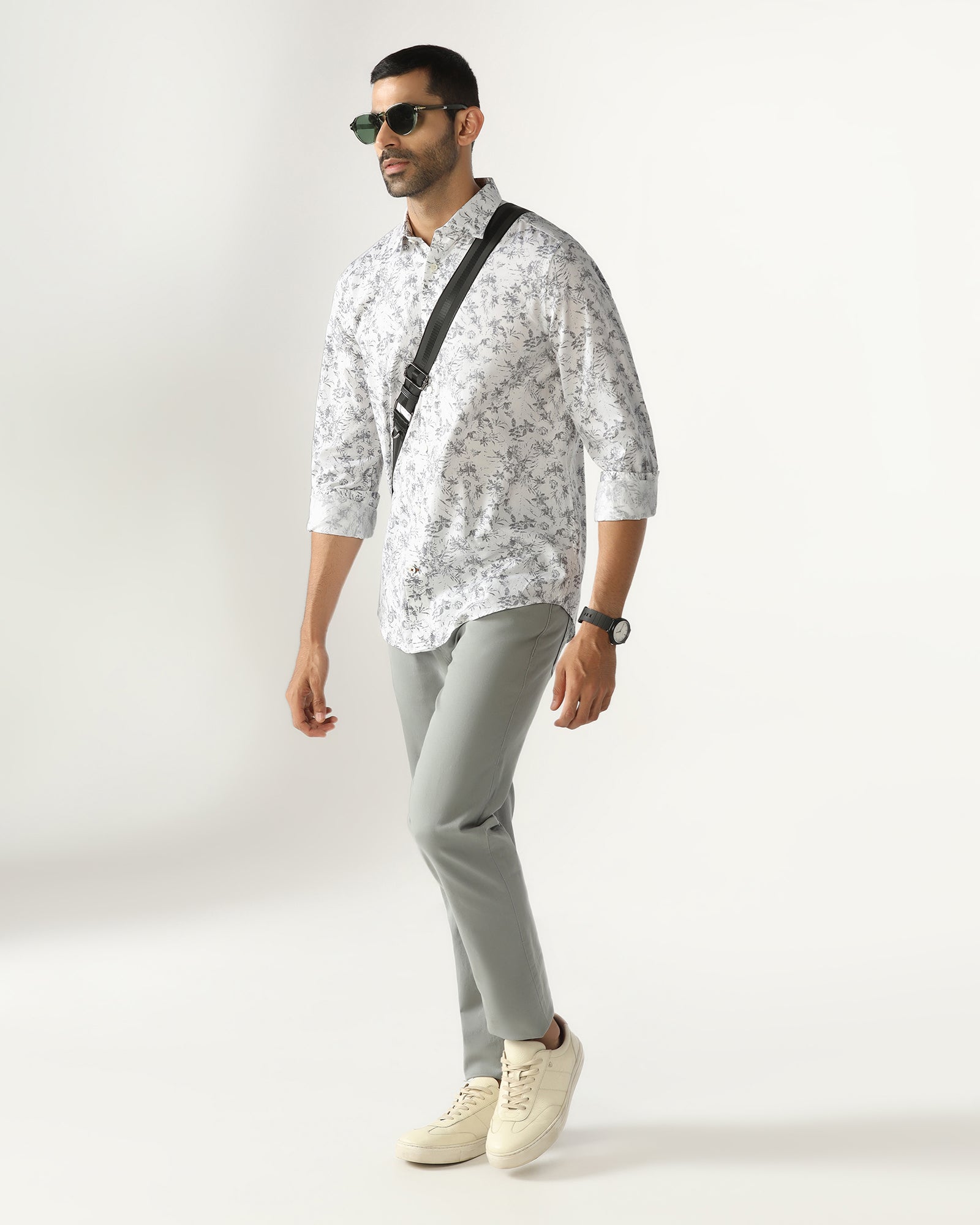 White Printed Shirt - Holten
