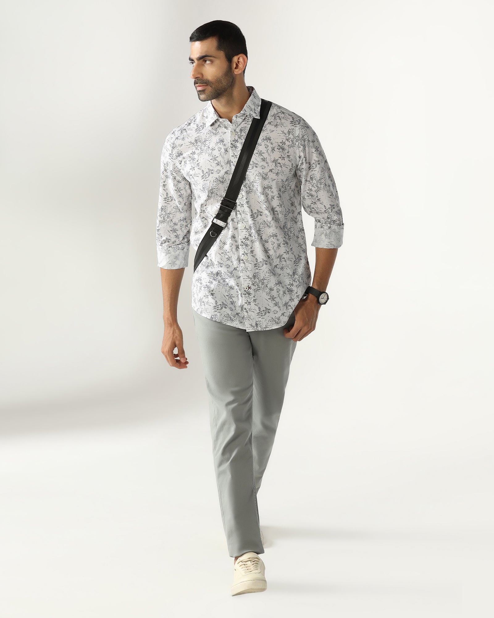 White Printed Shirt - Holten