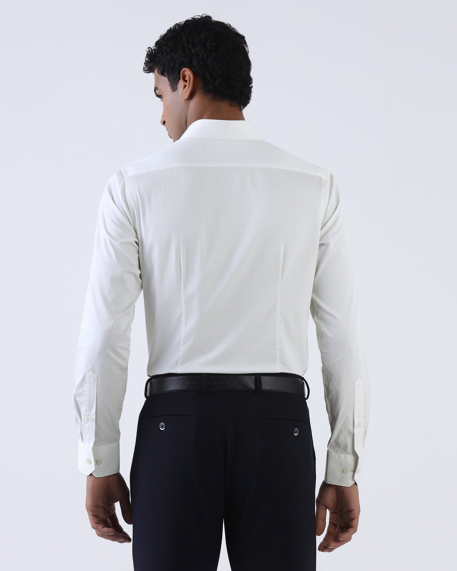 White Printed Shirt - Sherlock