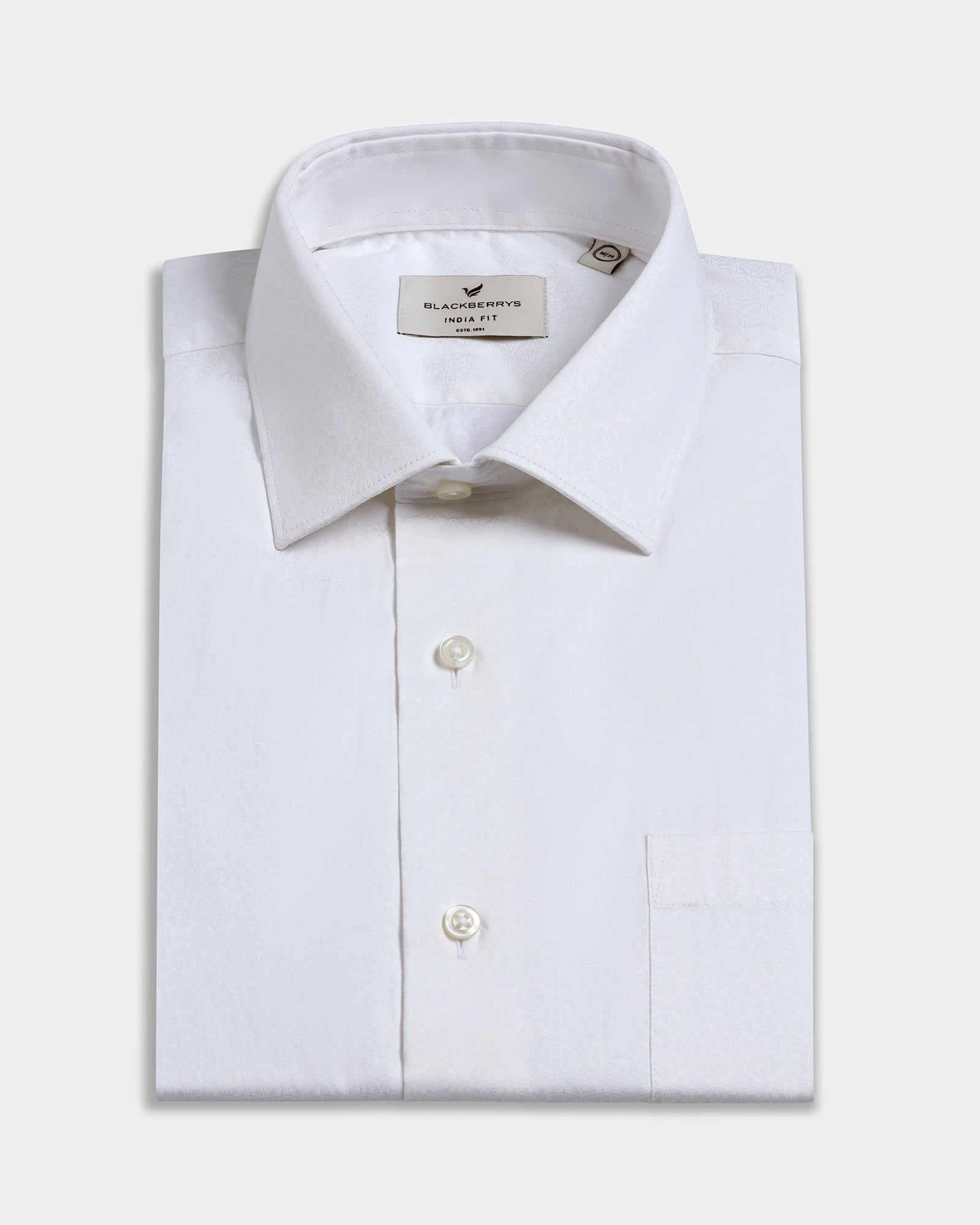 White Printed Shirt - Sherlock