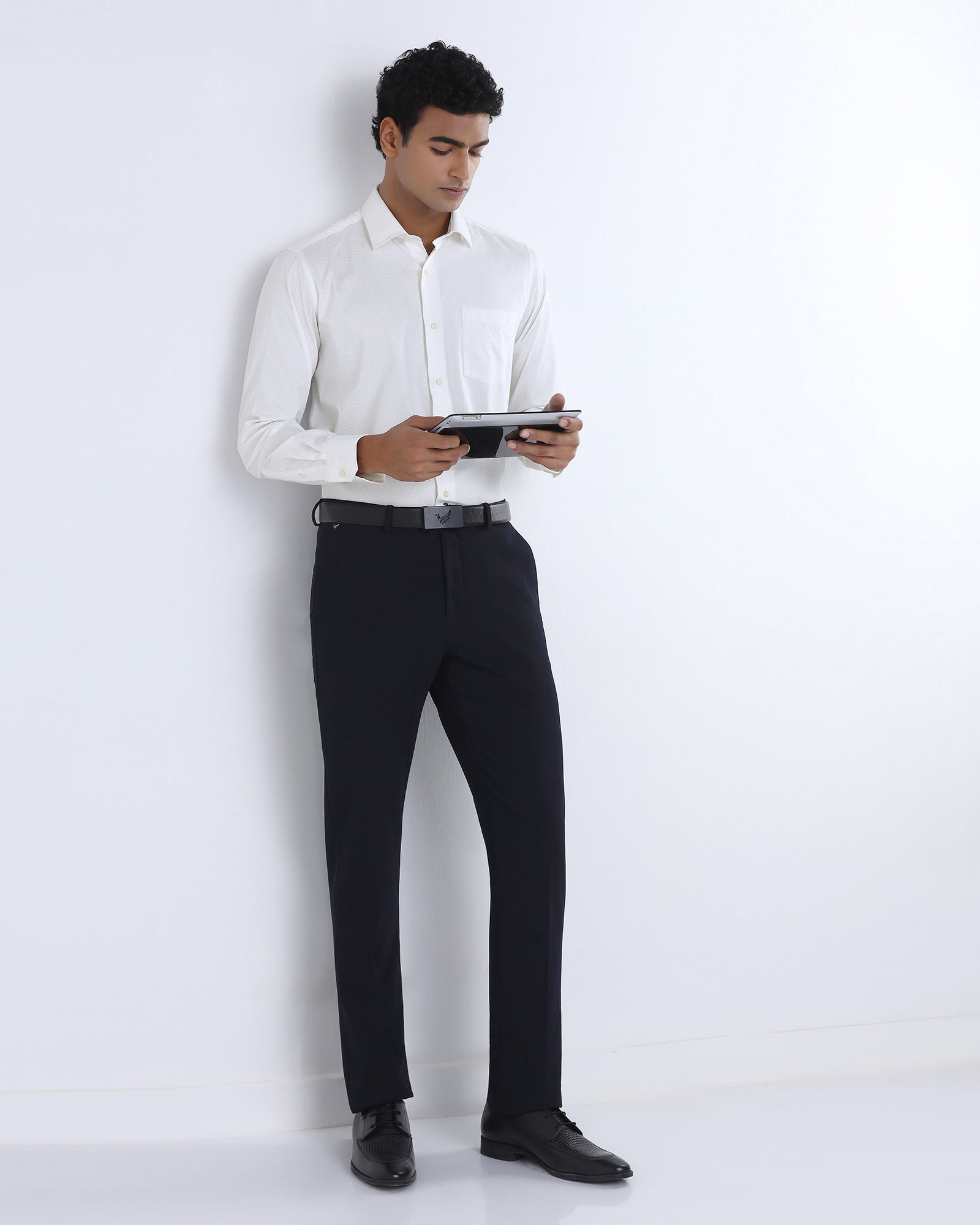 White Printed Shirt - Sherlock