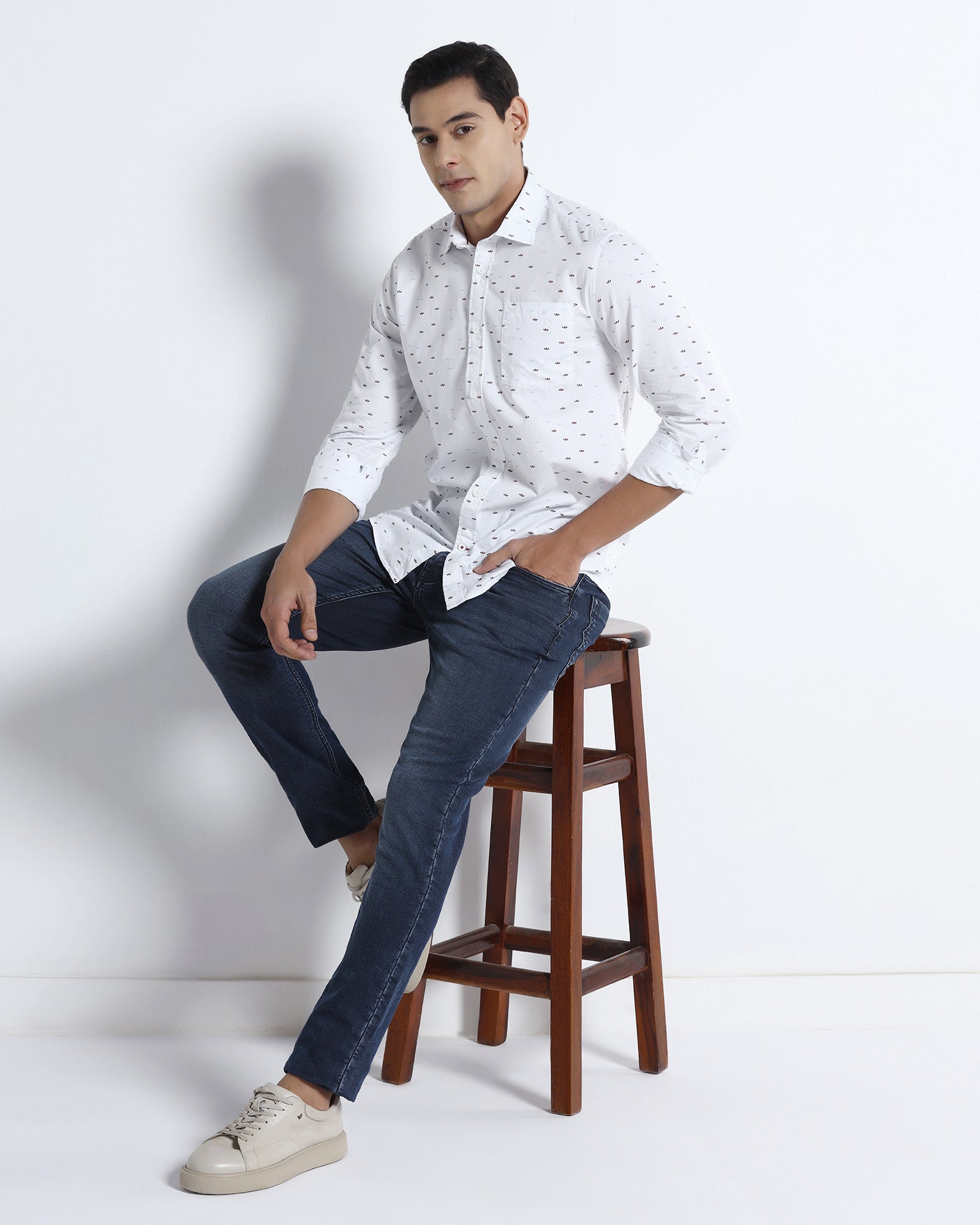 White Printed Shirt - Tobas