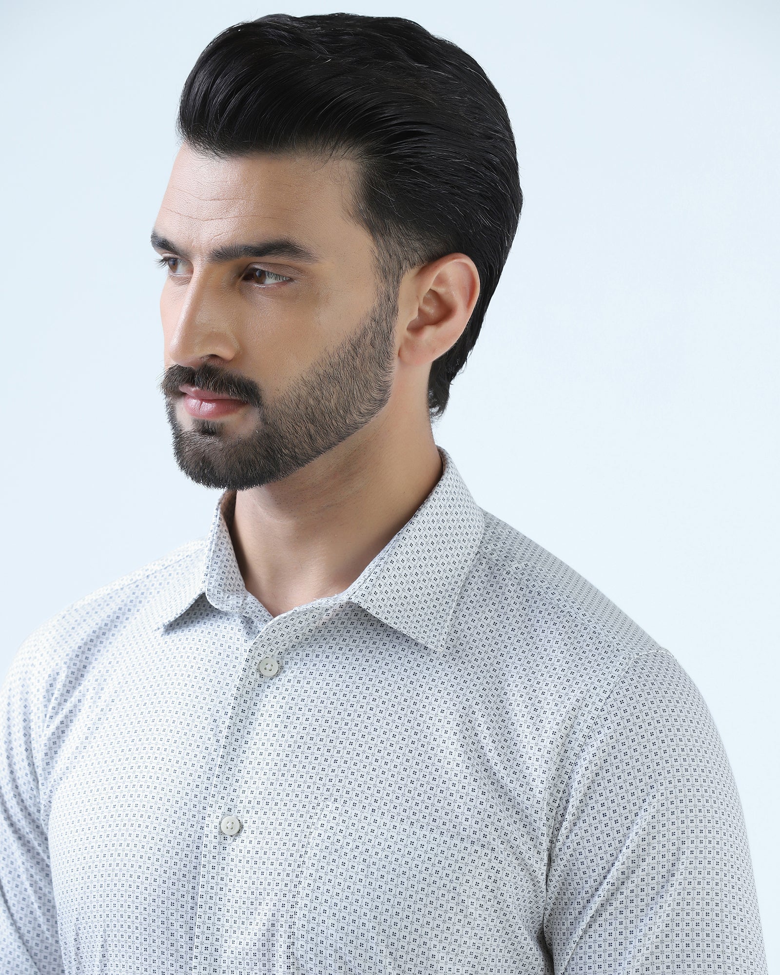 White Printed Shirt - Uskai