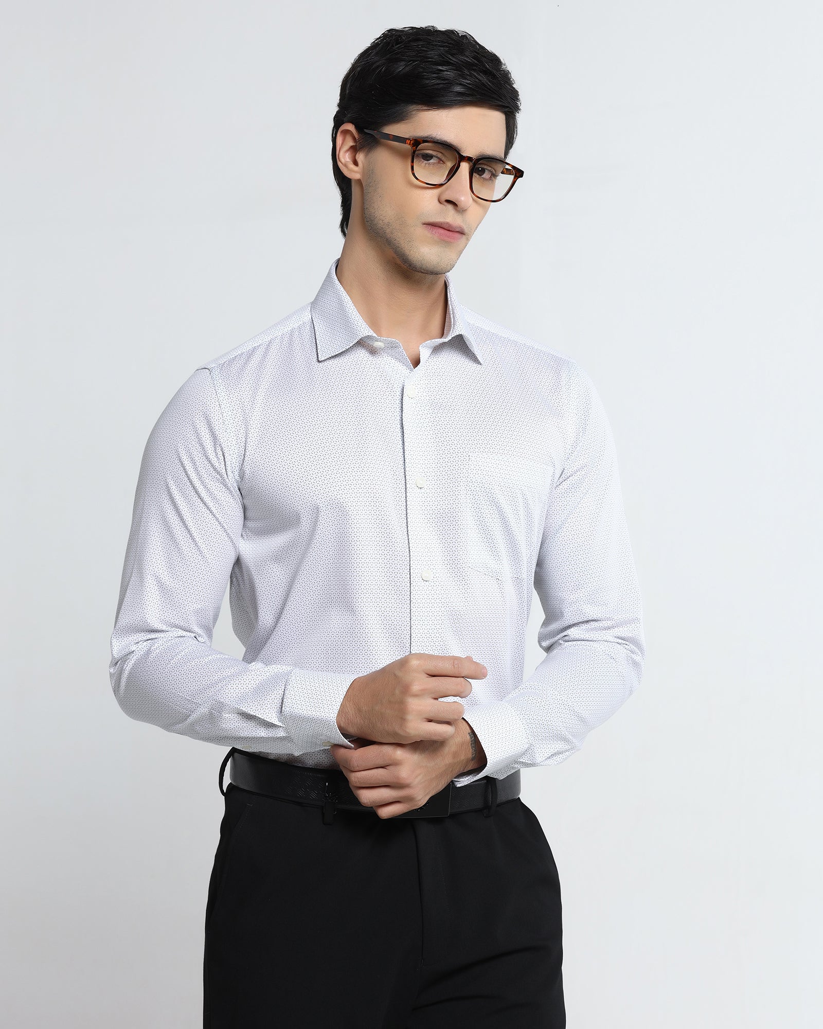 White Printed Shirt - Welkon