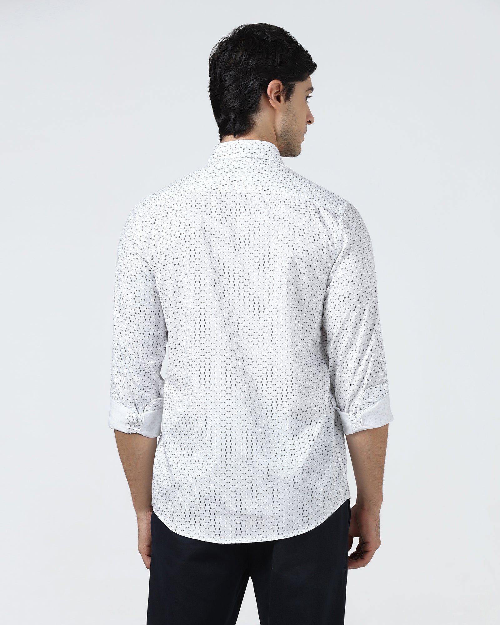 White Printed Shirt - Zovik