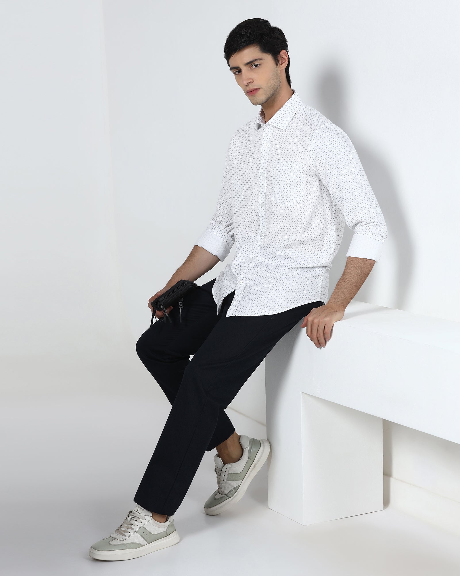 White Printed Shirt - Zovik