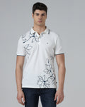 White Printed Polo - Poise