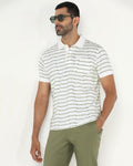 White Printed Polo - Maze