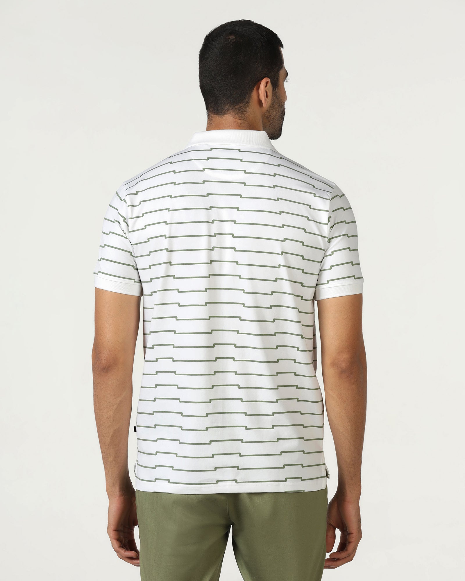 White Printed Polo - Maze