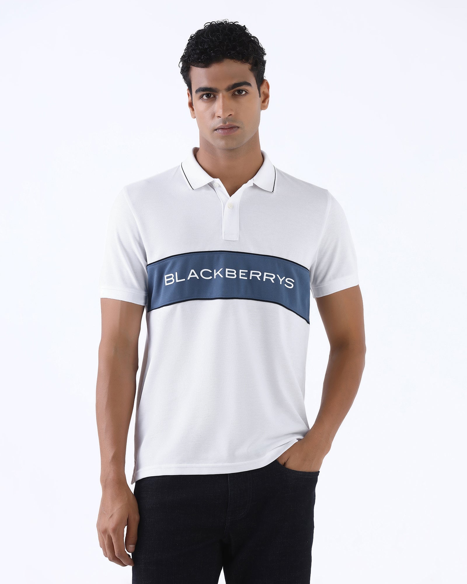 White Solid Polo - Elijah