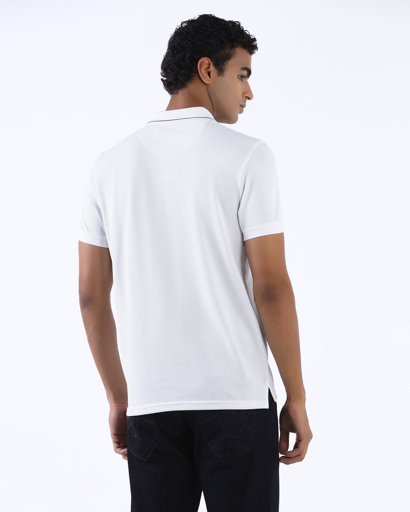 White Solid Polo - Elijah