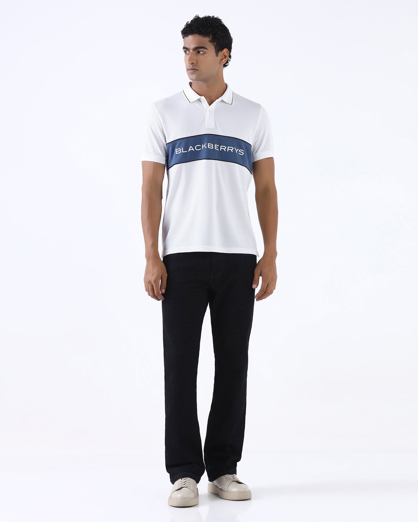 White Solid Polo - Elijah