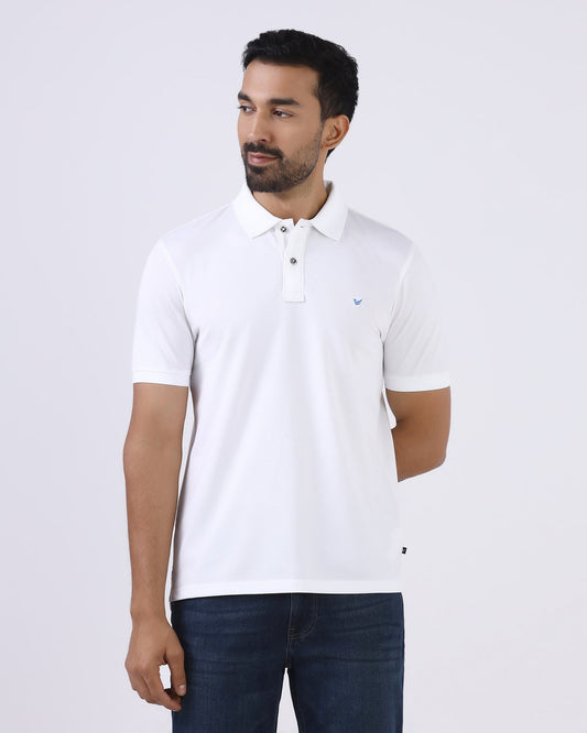 White Must Haves Solid Polo - Yukii