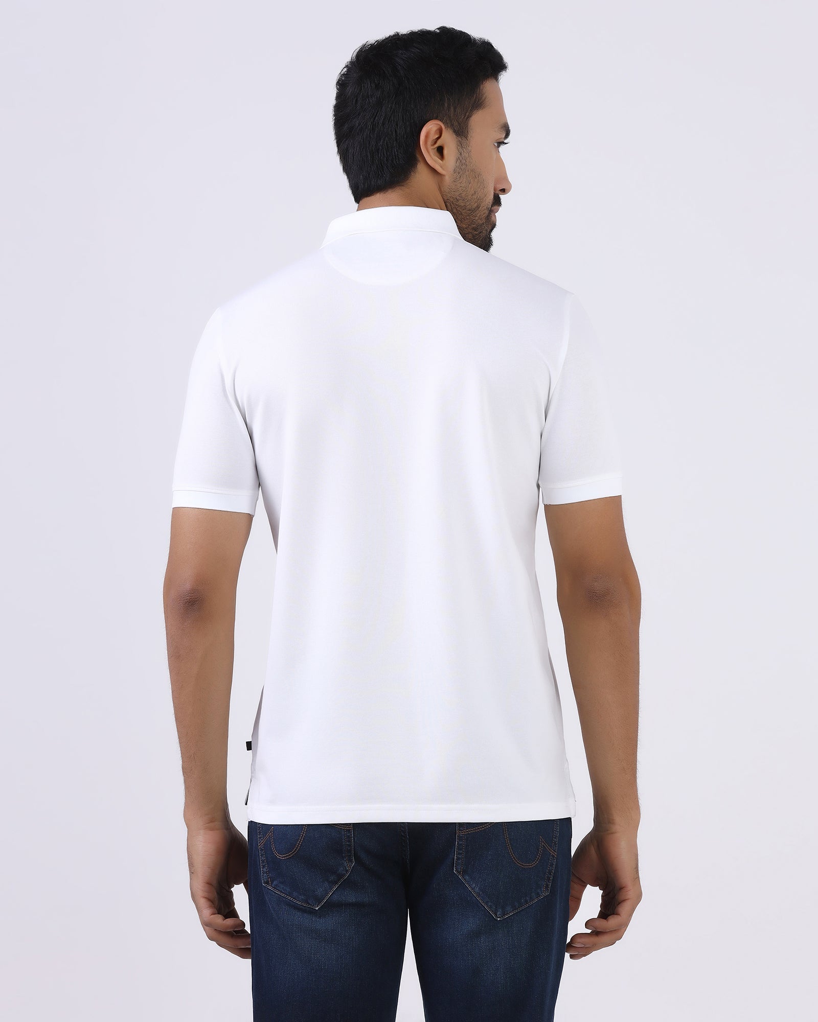 White Must Haves Solid Polo - Yukii