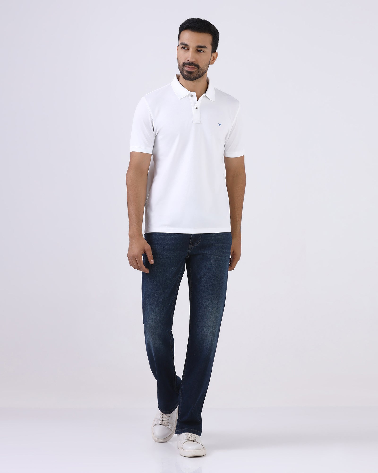 White Must Haves Solid Polo - Yukii