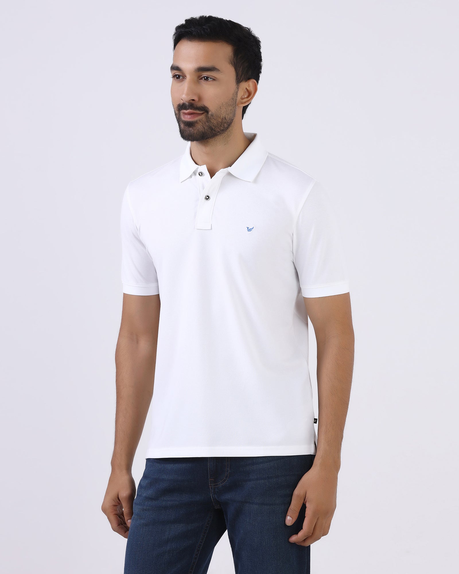 White Must Haves Solid Polo - Yukii