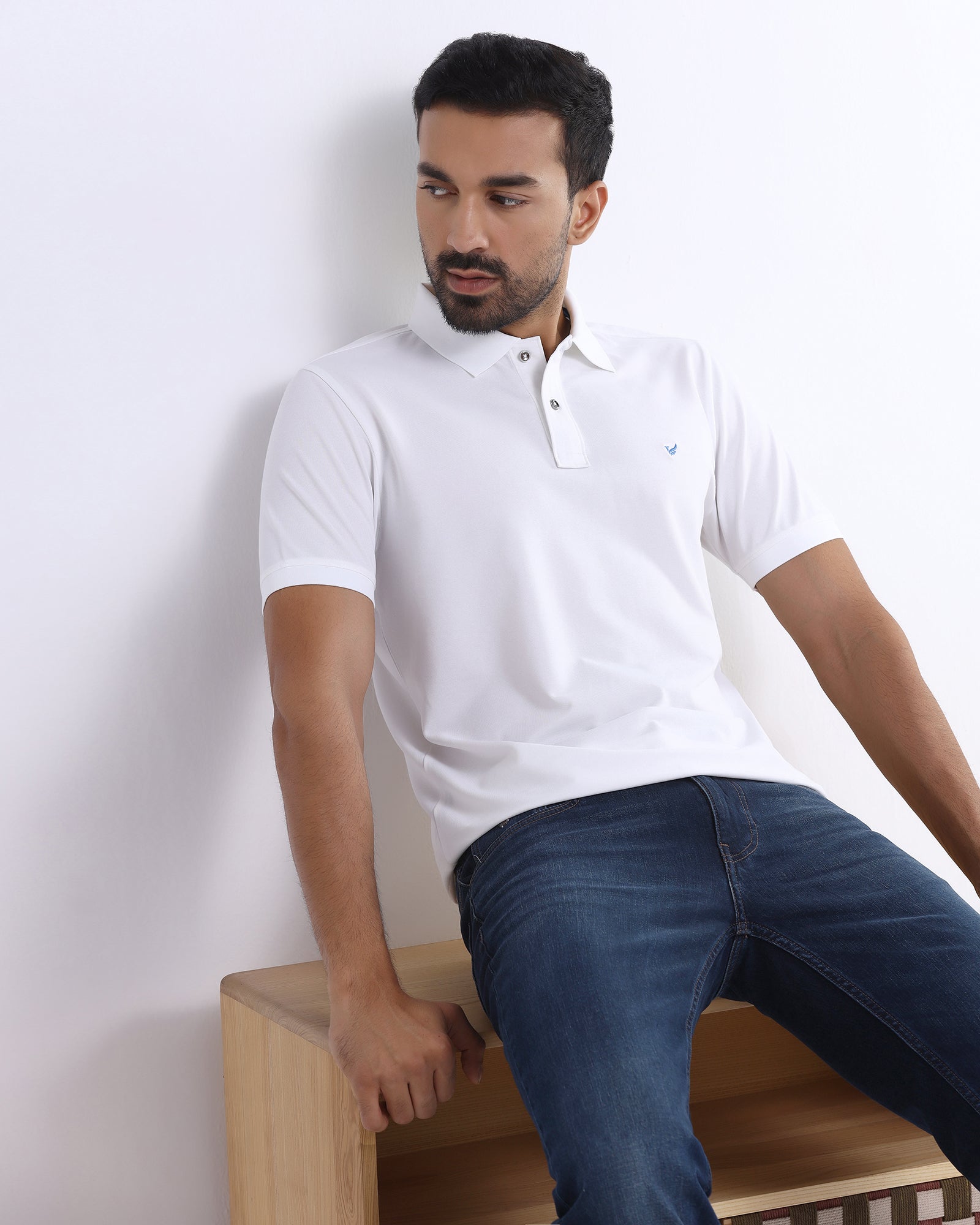 White Must Haves Solid Polo - Yukii