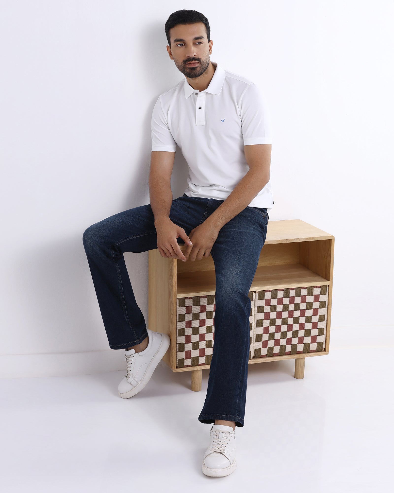 White Must Haves Solid Polo - Yukii