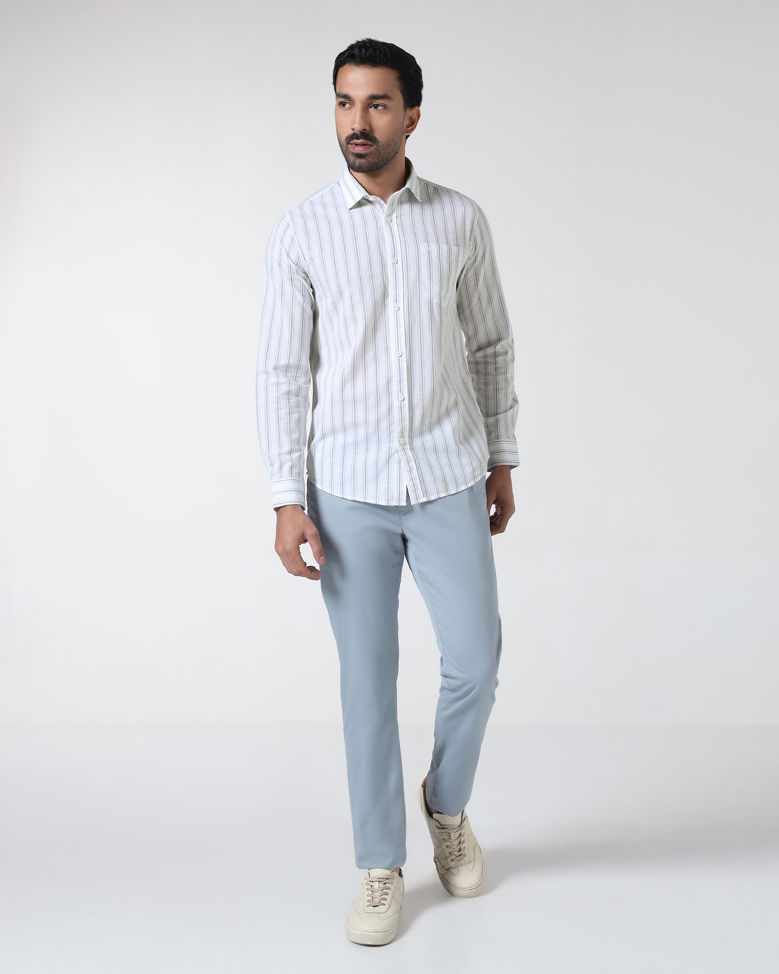 White Stripe Shirt - Lekor
