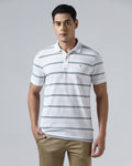 White Stripe Polo - Stripeon