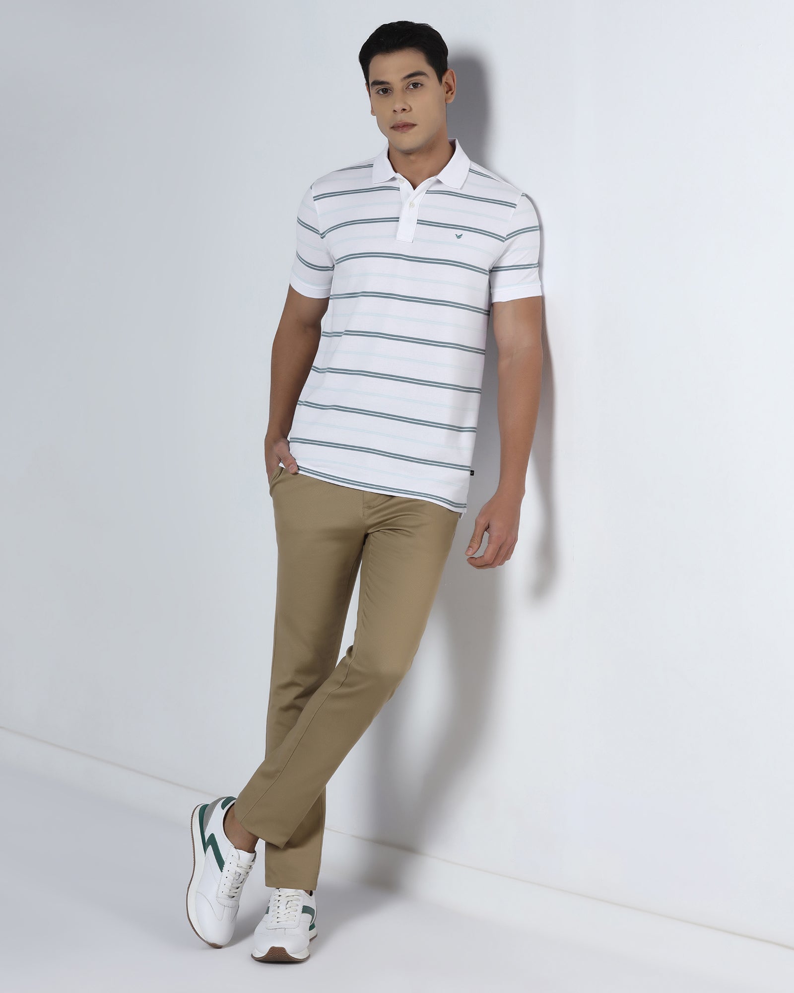White Stripe Polo - Stripeon