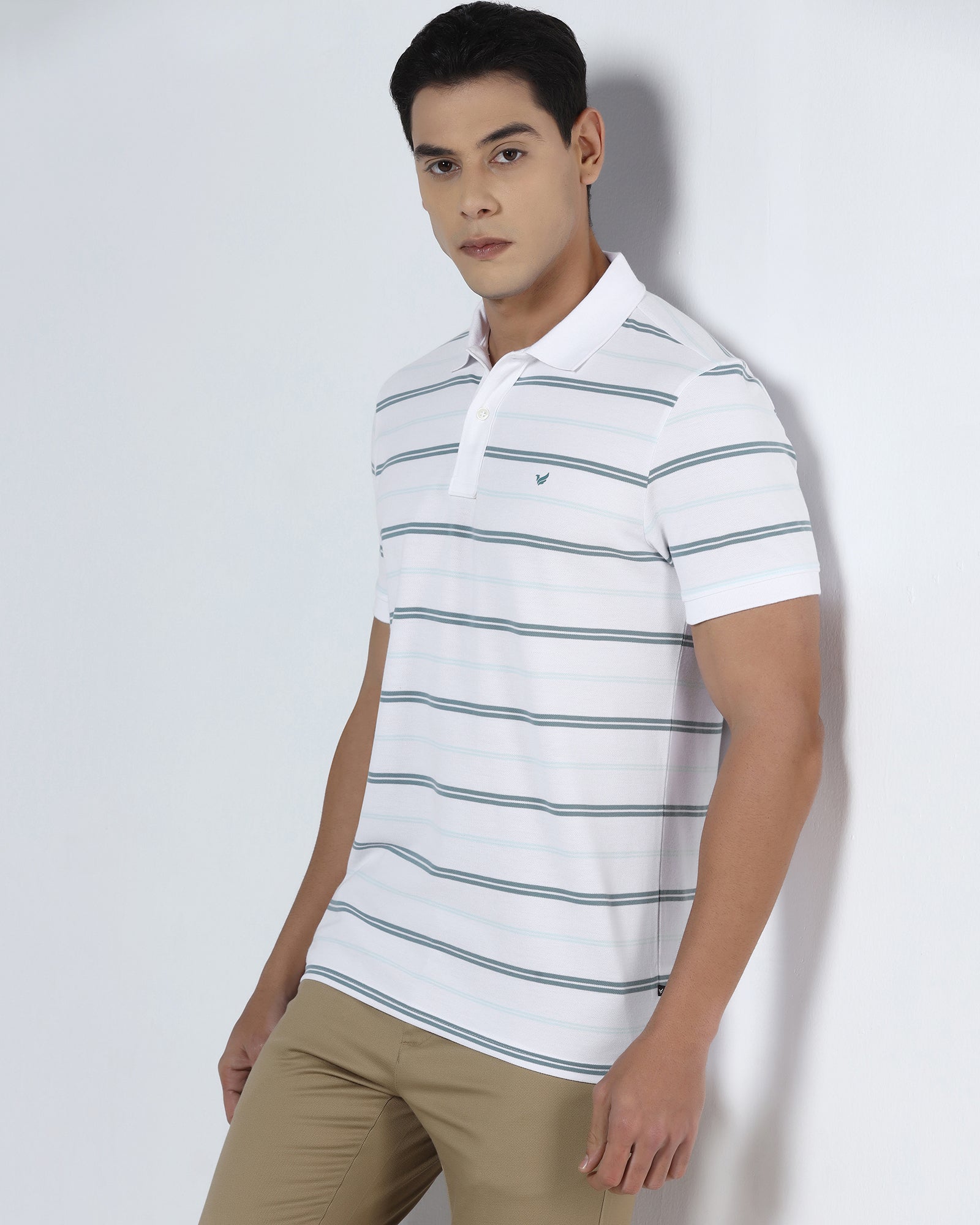 White Stripe Polo - Stripeon