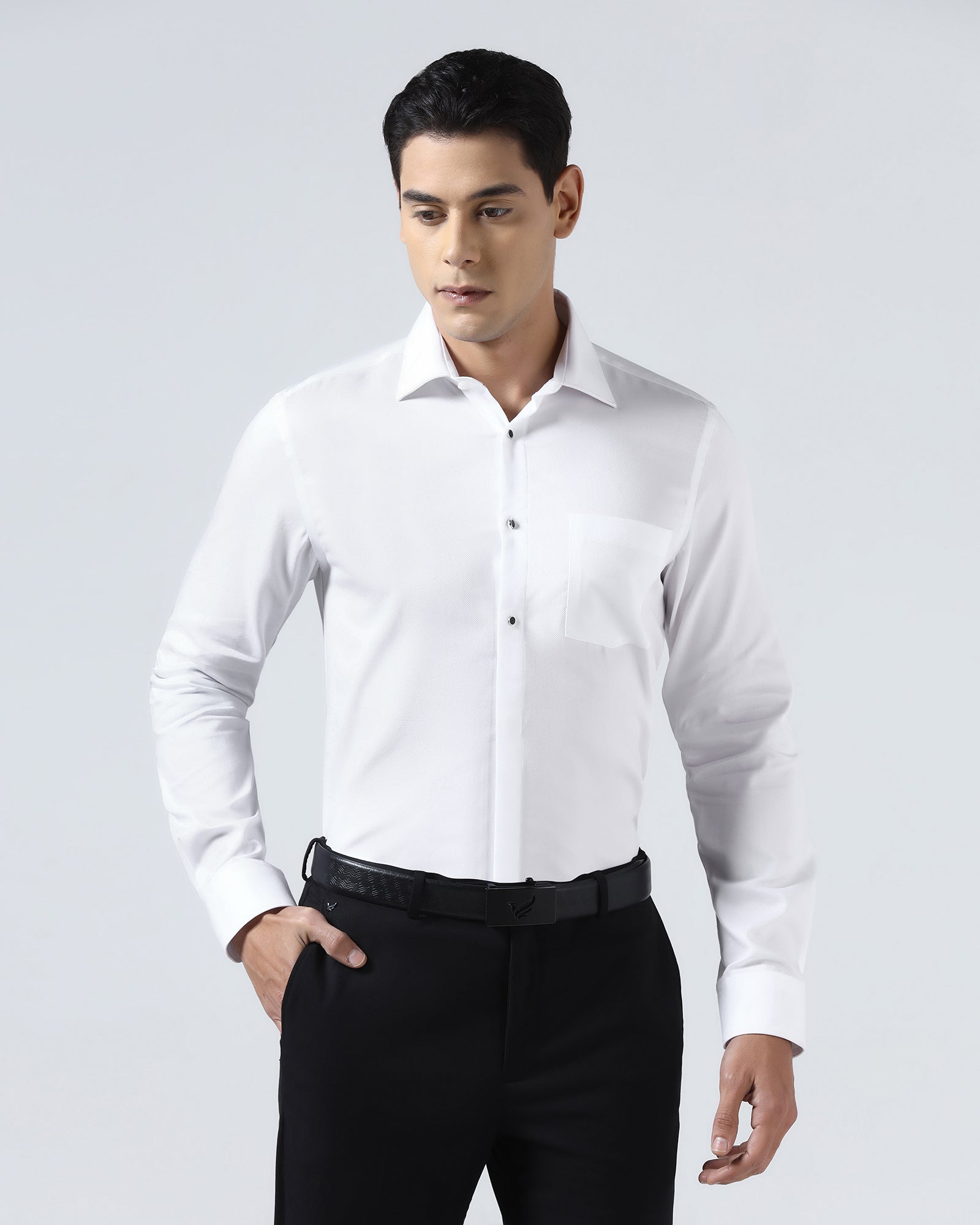 Super White Textured Shirt - Hector