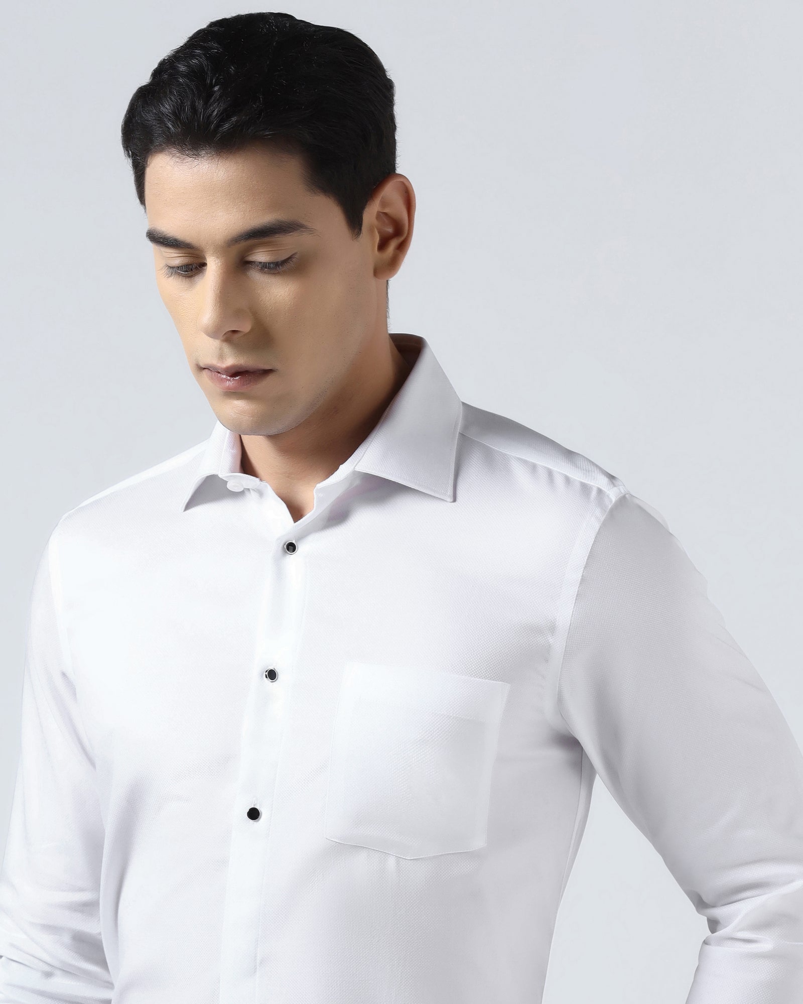 Super White Textured Shirt - Hector