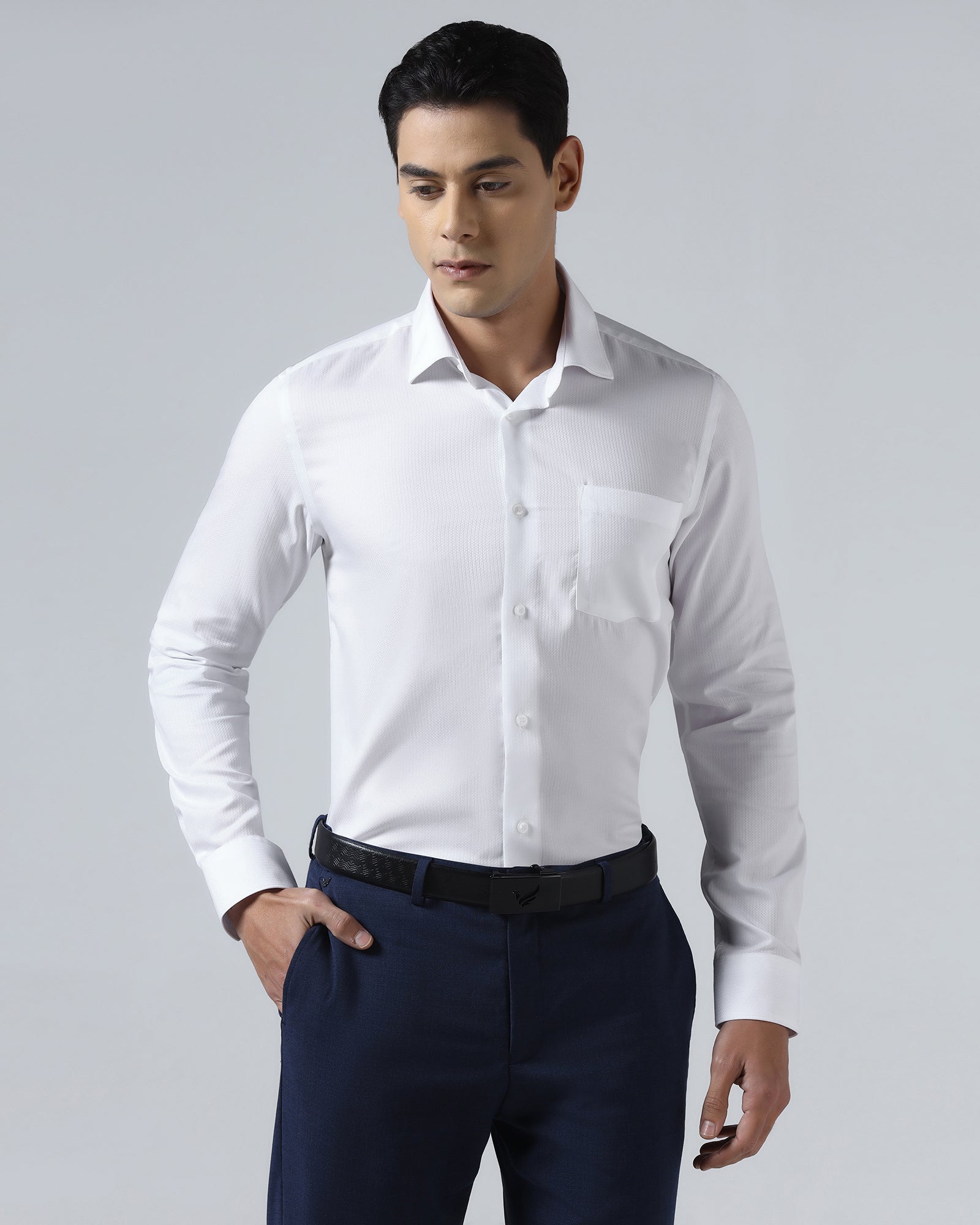 Super White Textured Shirt - Sonic