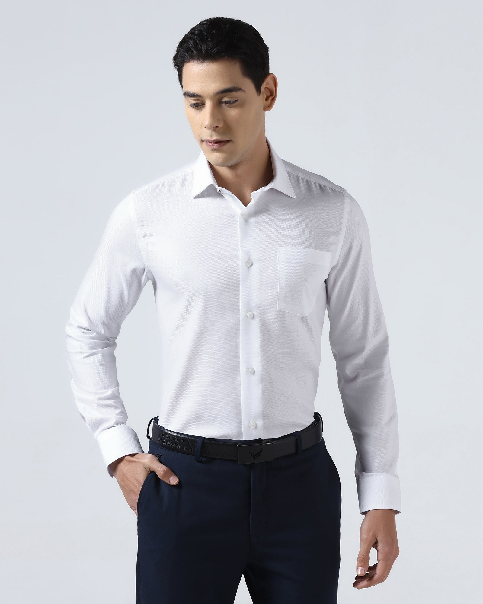 Super White Textured Shirt - Sylas