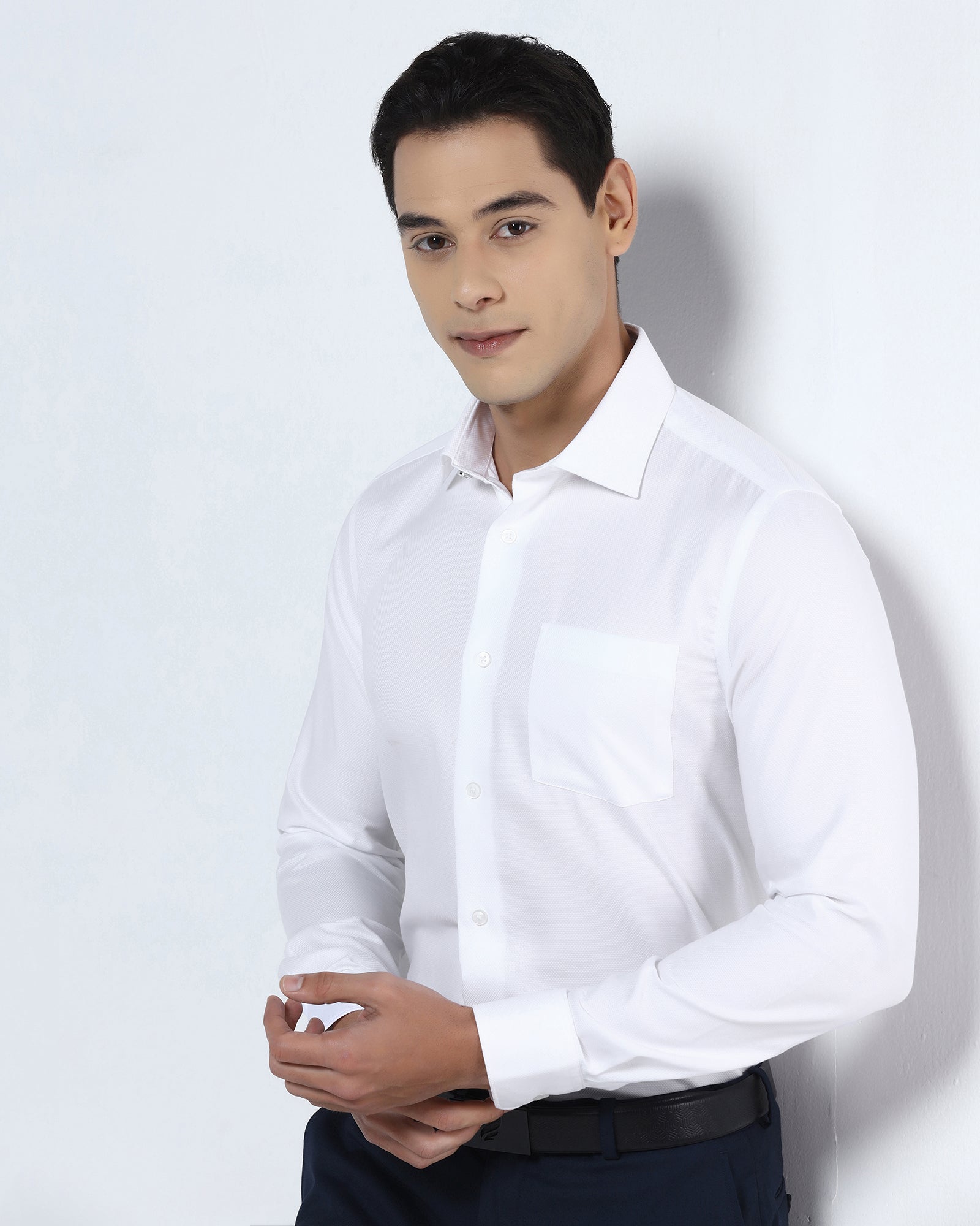 Super White Textured Shirt - Sylas