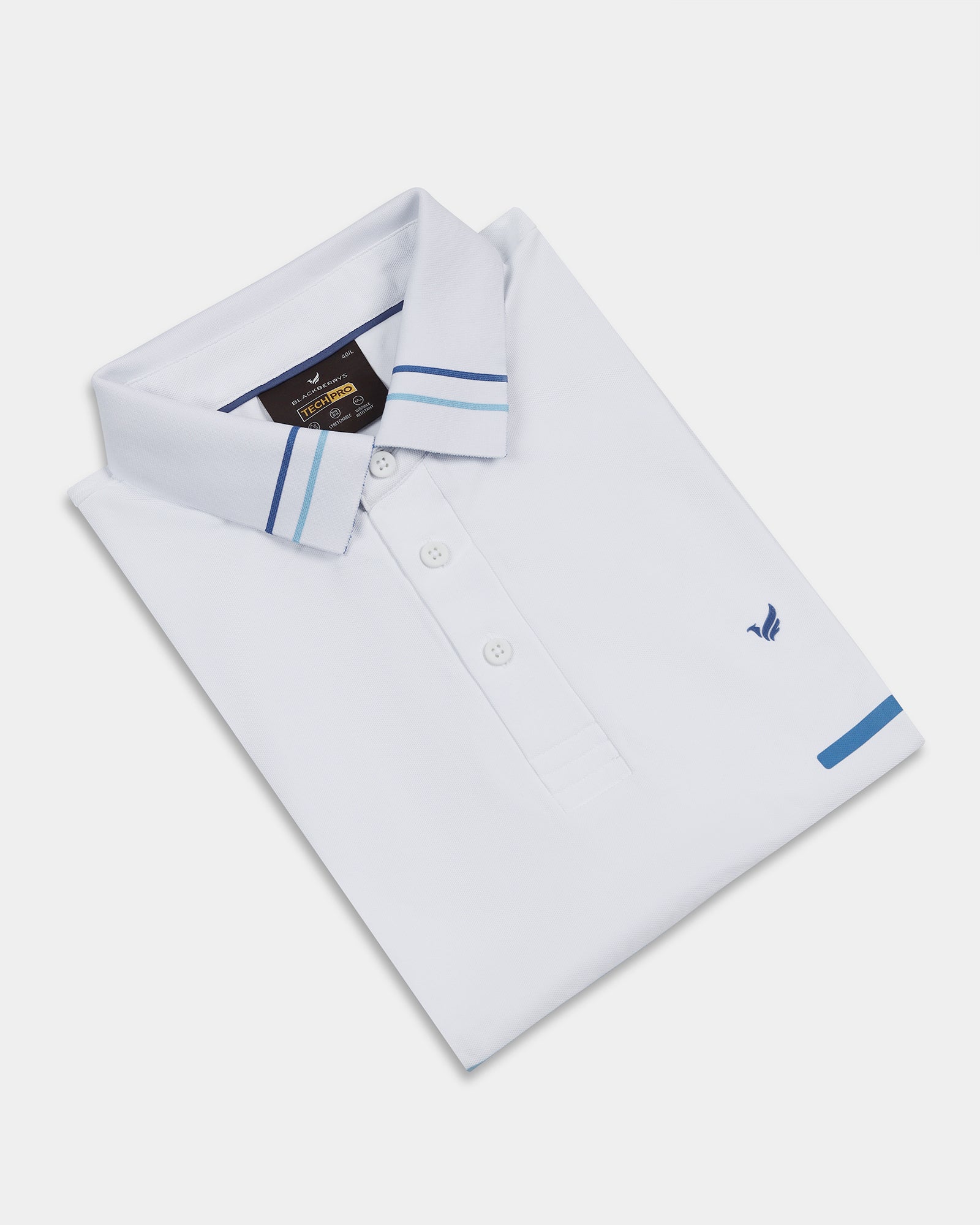 White TechPro Solid Polo - Arlo