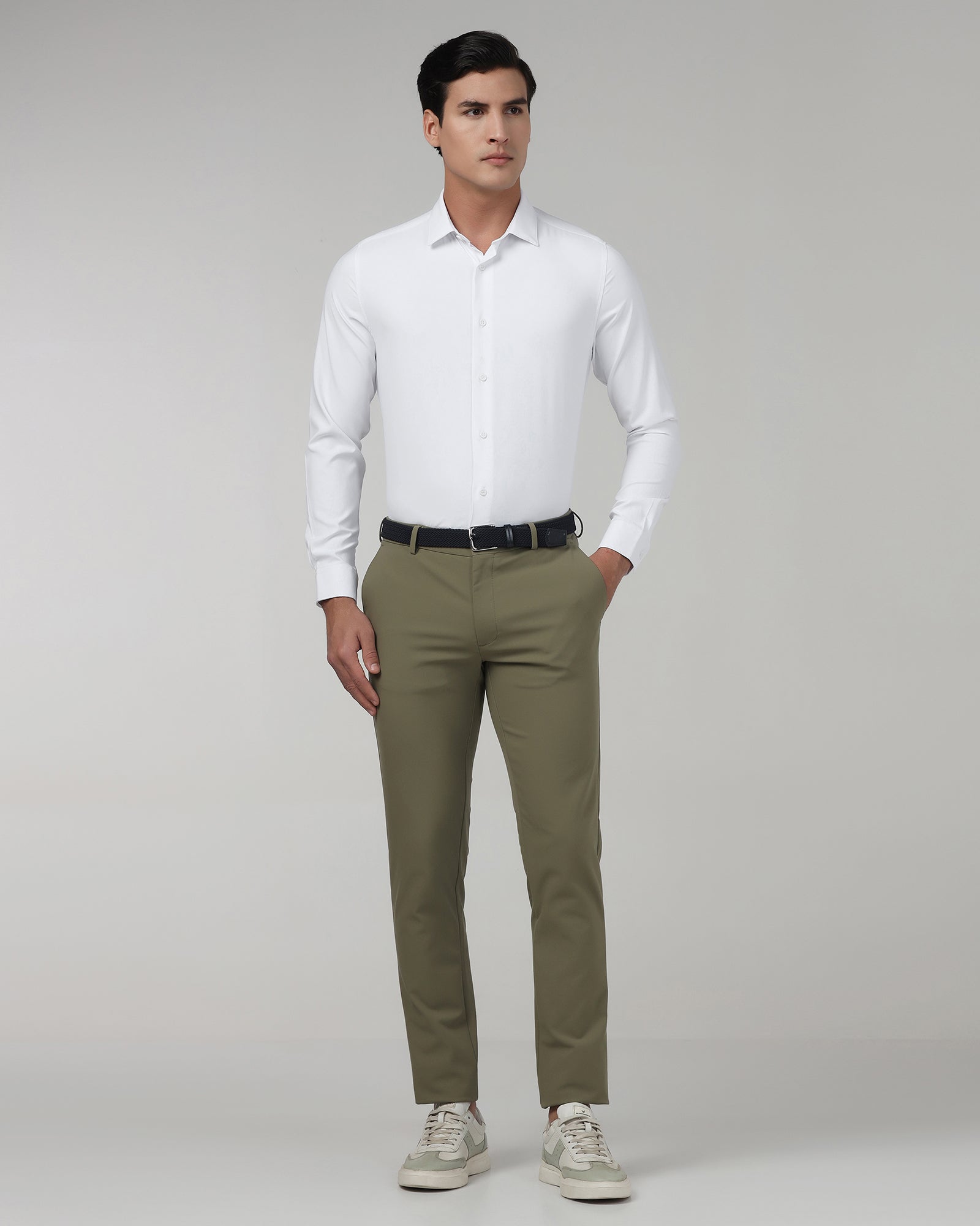 White TechPro Solid Shirt - Shephard