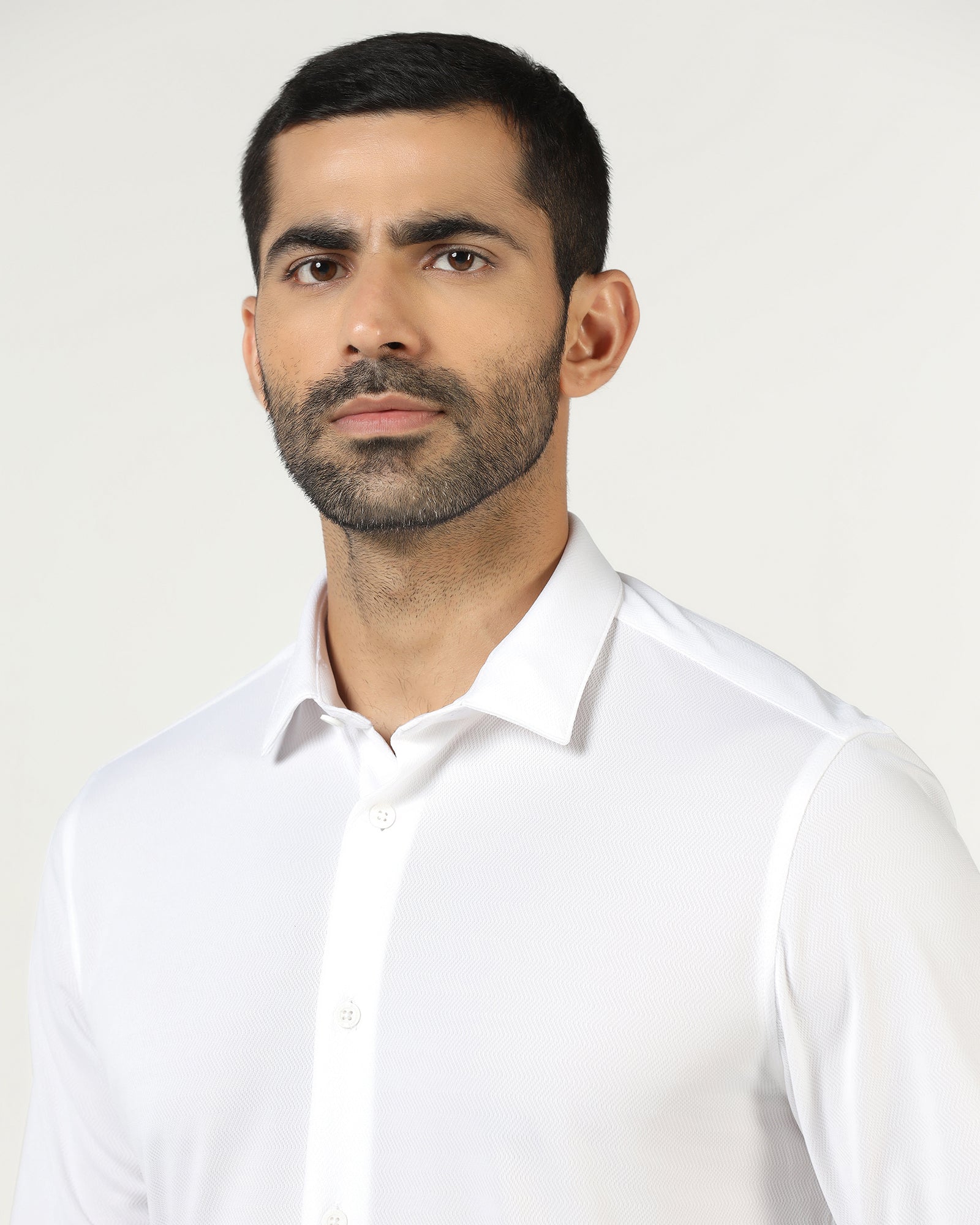 White Techpro Stripe Shirt - Keish