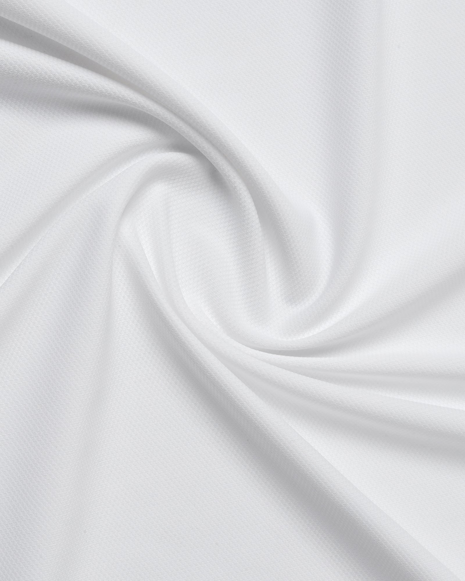 White Half Sleeve TechPro Textured Shirt - Henry