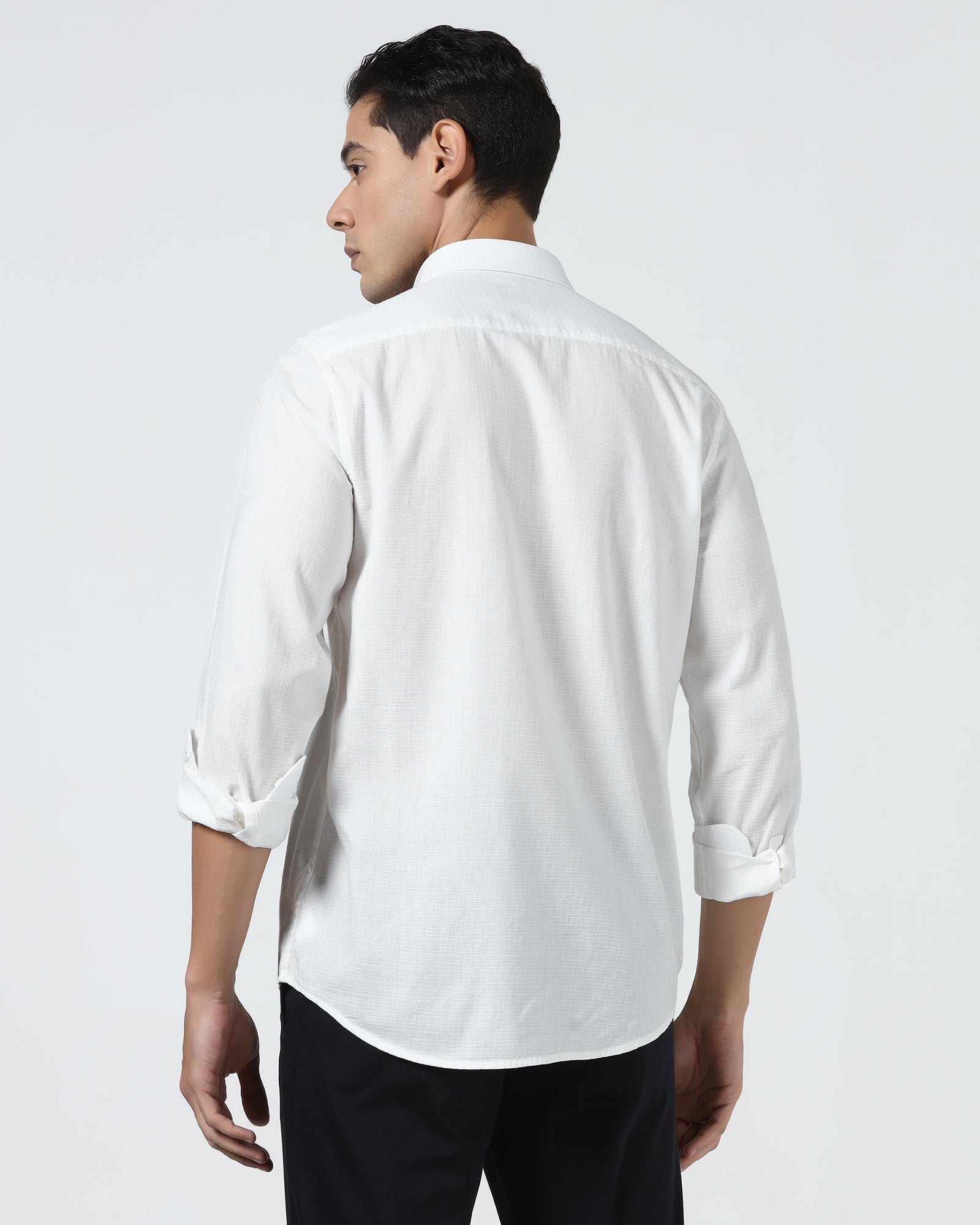 White Textured Shirt - Arthur