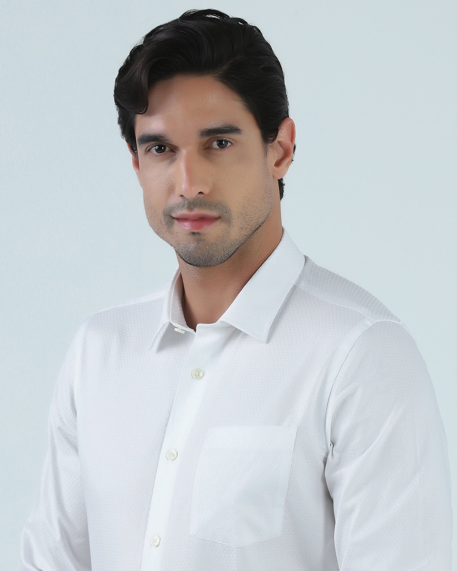 White Textured Shirt - Buzo