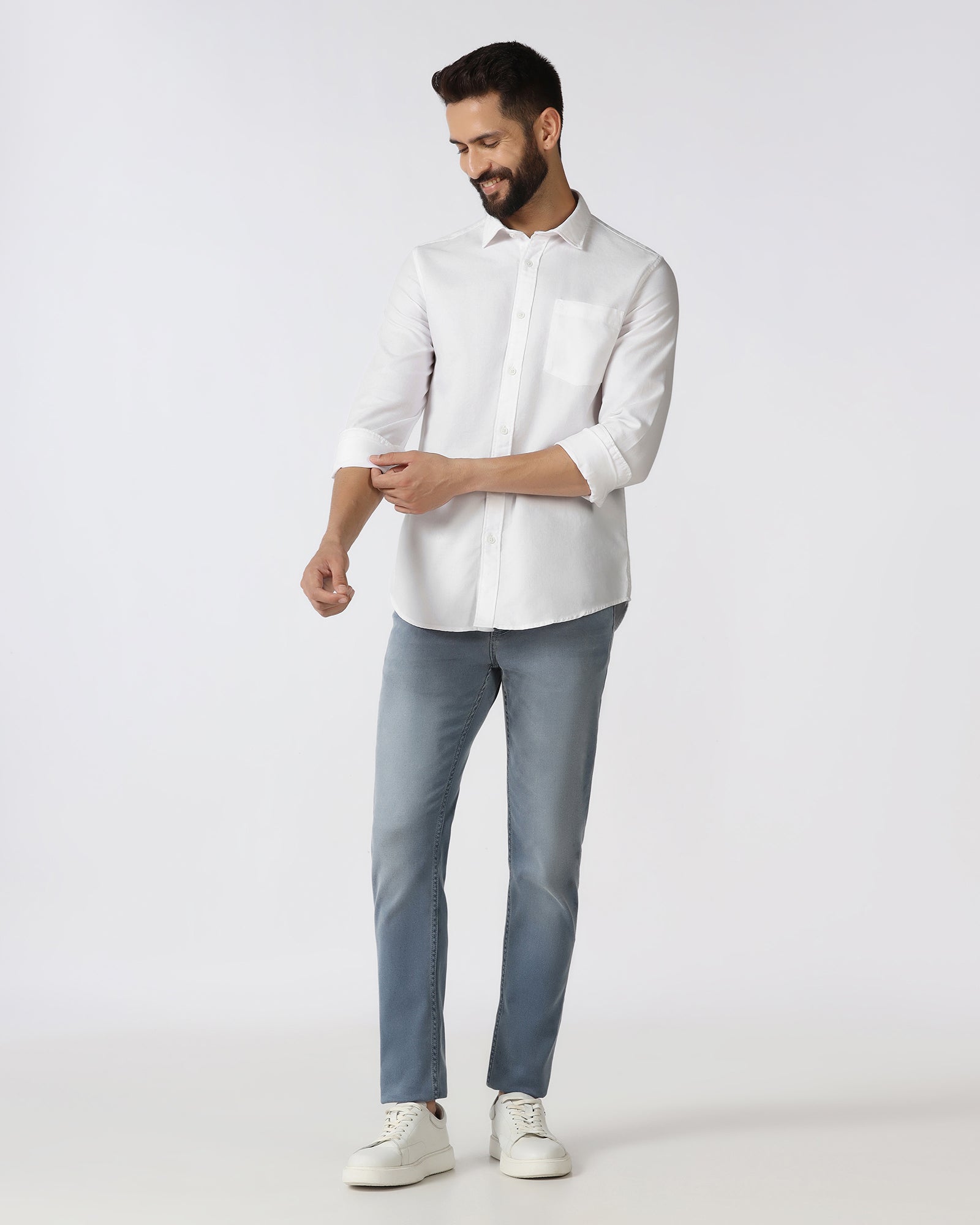 White Textured Shirt - Caty