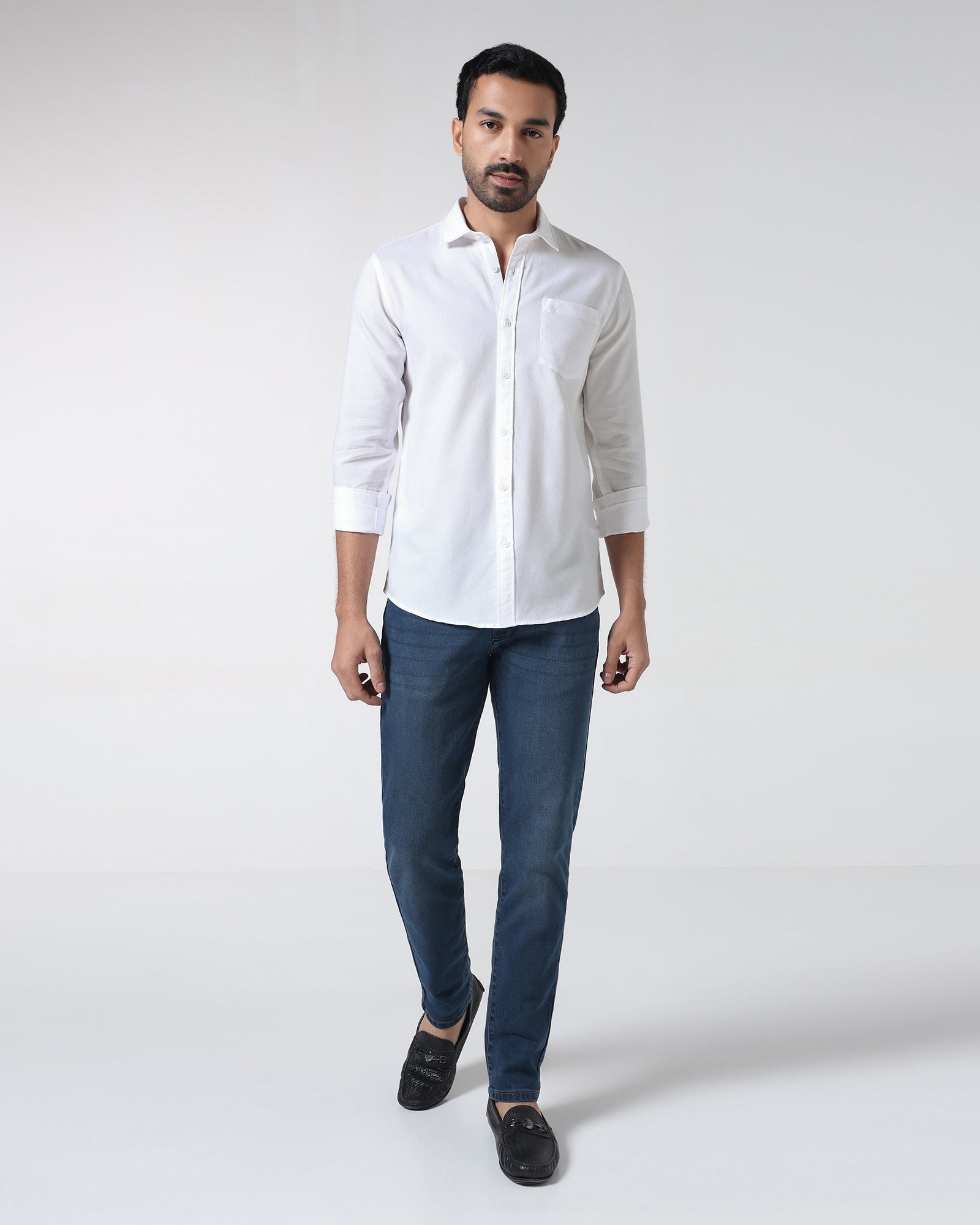 White Textured Shirt - Caty