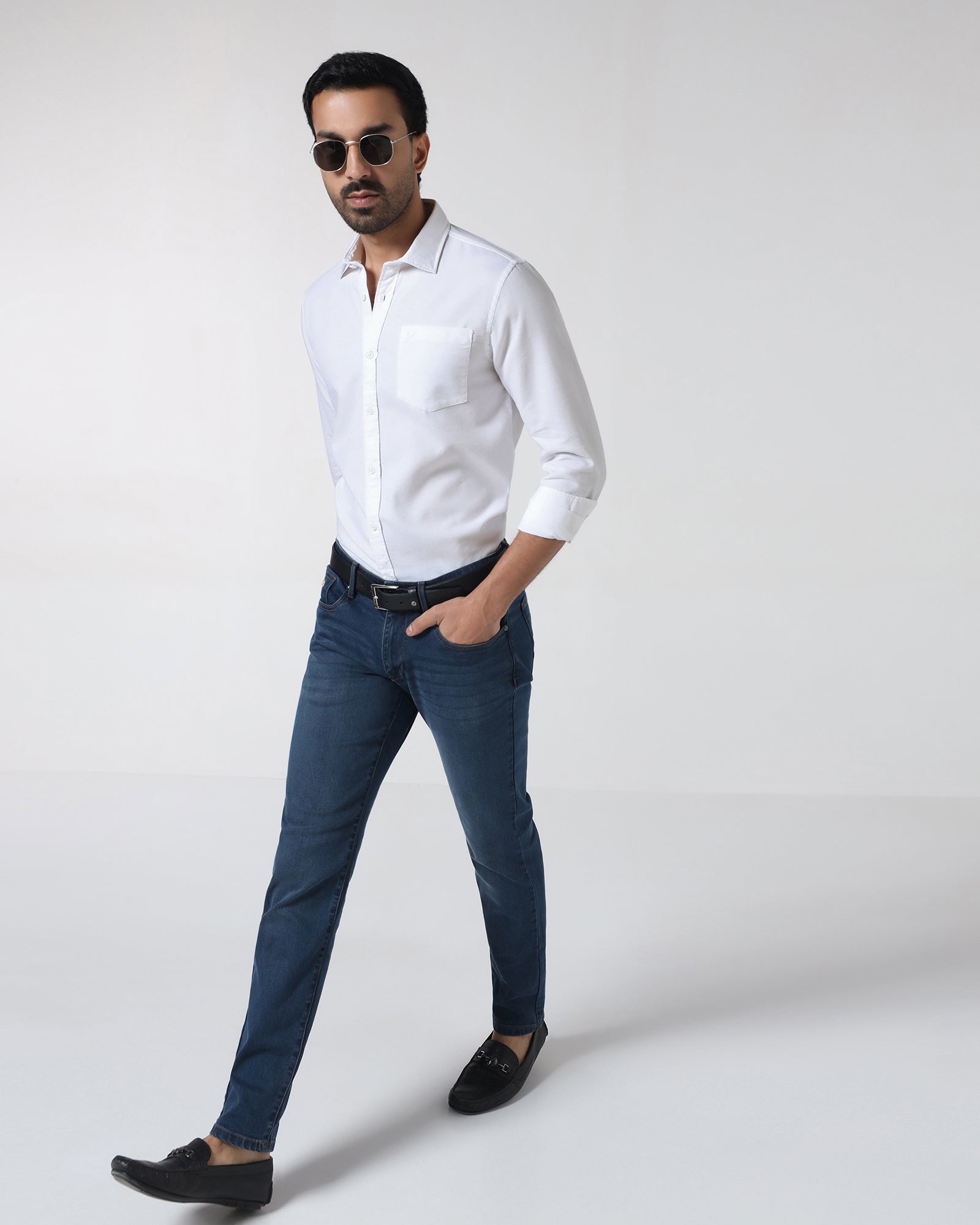 White Textured Shirt - Caty