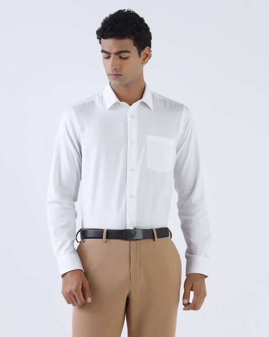 White Textured Shirt - Malachan